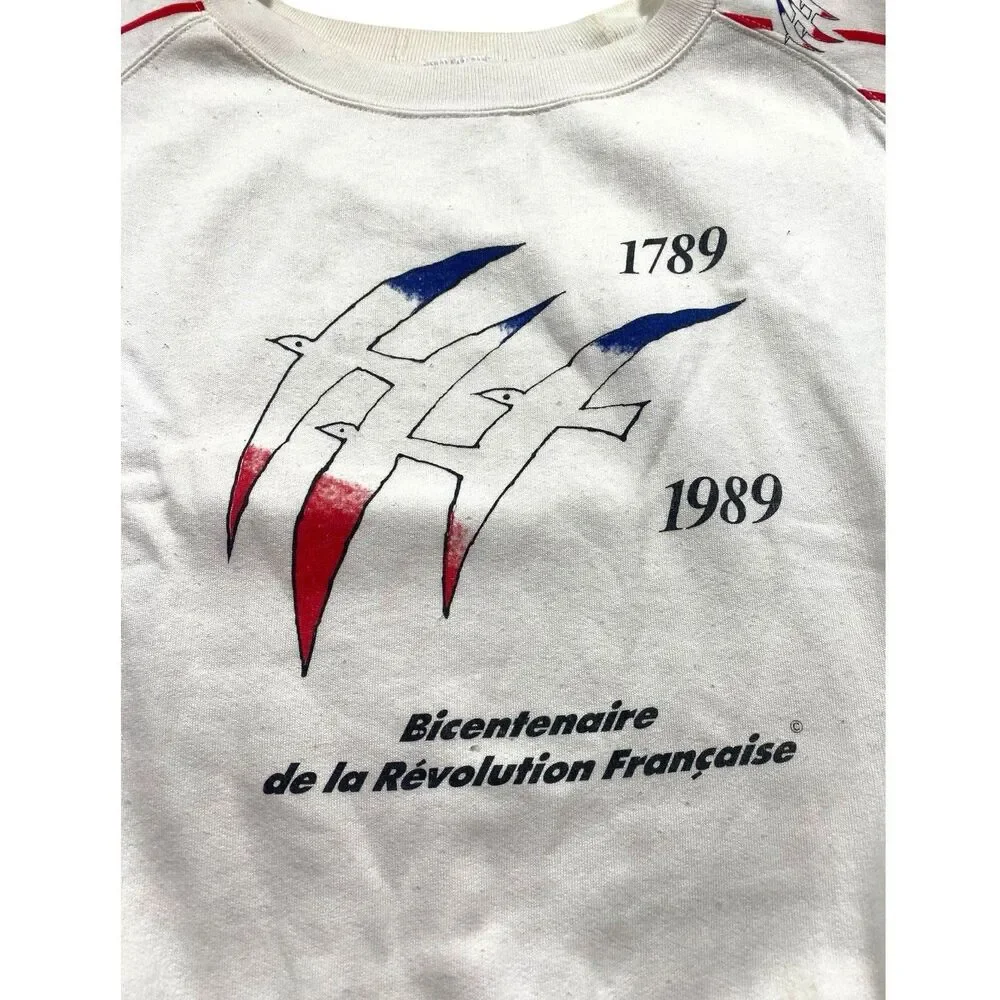Vintage 1989 French Revolution Anniversary Sweatshirt Women’s LARGE Boxy France